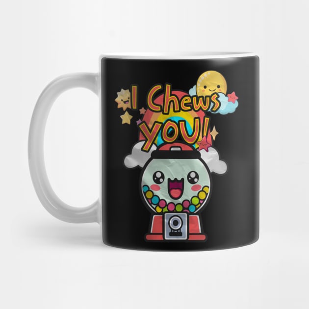 I Chews You! - Cute Kawaii Gumball Machine by Designed By Marty